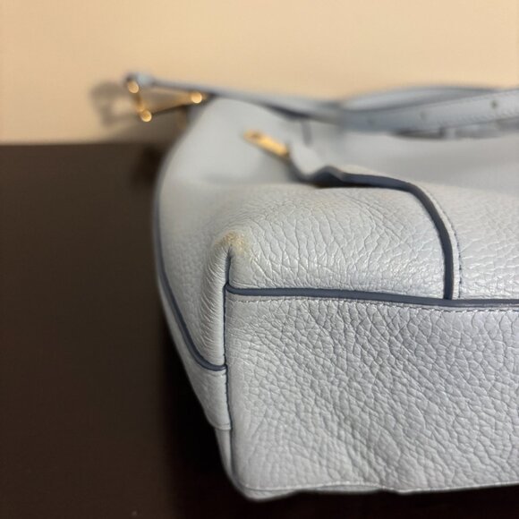 Coach Light Blue Pebbled Leather Large Scout Hobo - Picture 9 of 16